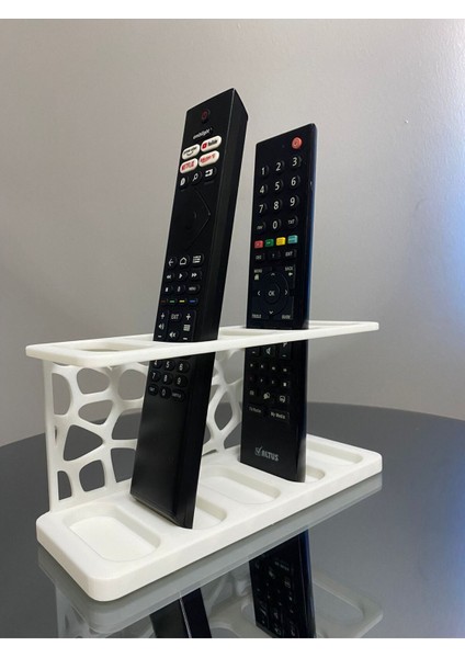 5 Gözlü Kumanda Organizer Standı Uzaktan Kumanda Düzenleyici Tv Kumandalık Modern Beyaz indirimleri