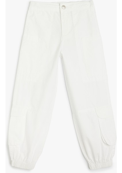 Rahat Kesim Cep Detaylı Pamuklu Basic Jogger Pantolon
