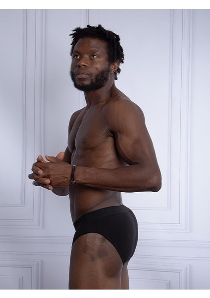 Us Polo Assn Modal-Pamuk Kumaş Beli Lastikli Erkek Slip Külot 3'lü Paket 80177-USP Siyah