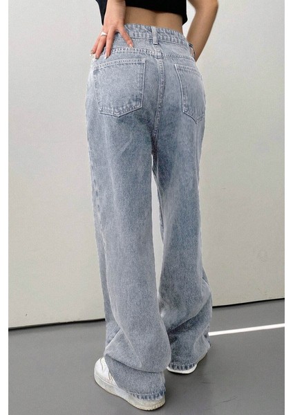 Baggy Jean Kot Kadın Bol Salaş Geniş Paça Rahat Pantolon fiyatları