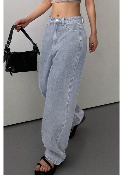 Baggy Jean Kot Kadın Bol Salaş Geniş Paça Rahat Pantolon modelleri