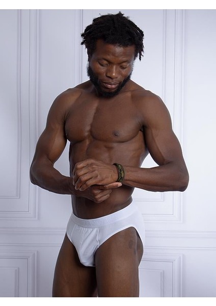 Us Polo Assn Modal-Pamuk Kumaş Beli Lastikli Erkek Slip Külot 3'lü Paket 80177-USP Beyaz fiyatları