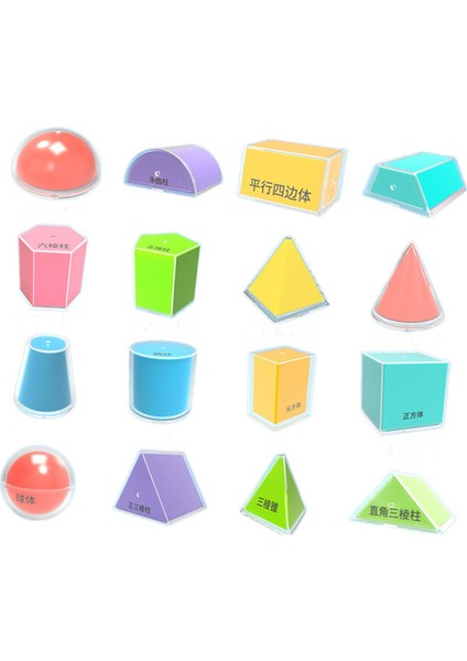 16PCS Geometrik Katı Matematik Öğretmeni Için Matematik Manipülatifleri Çocuklar Malzemeleri (Yurt Dışından) fiyatları