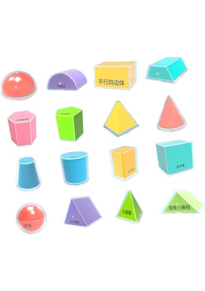 16PCS Geometrik Katı Matematik Öğretmeni Için Matematik Manipülatifleri Çocuklar Malzemeleri (Yurt Dışından) indirimleri