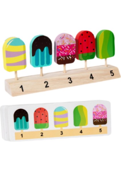 Çocuklar Için Ahşap Kı Için Öğ Erkekler 3 4 5 Yaşında Popsicle (Yurt Dışından)