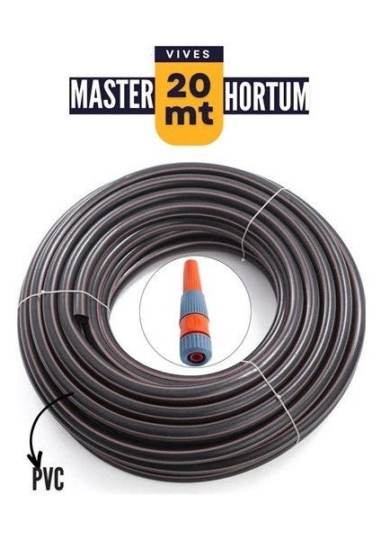 20 Metre Master Bahçe Hortumu Sulama Aparatı Hediyeli