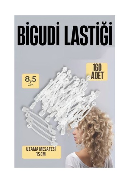 Bigudi Lastiği Perma Lastikleri 144 Adet