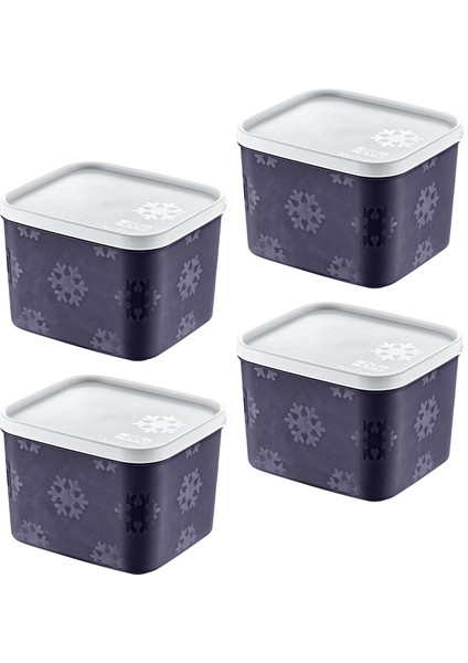 No-Frost Saklama Kabı 1600 ML 4 ADET LACİVERT