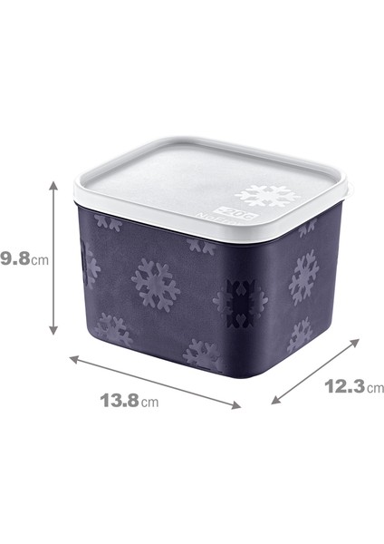 No-Frost Saklama Kabı 1600 ML 4 ADET LACİVERT