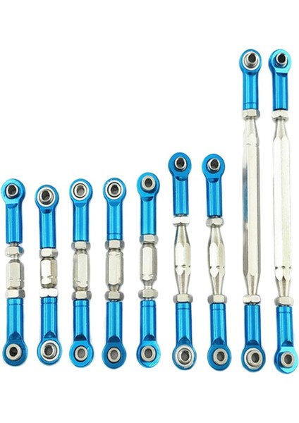 Wltoys Için Ayarlanabilir Servo Çubuk Bağlantısı 1/12 12428 12423 Rc Tırmanma Araba Modelleri Mavi (Yurt Dışından) modelleri