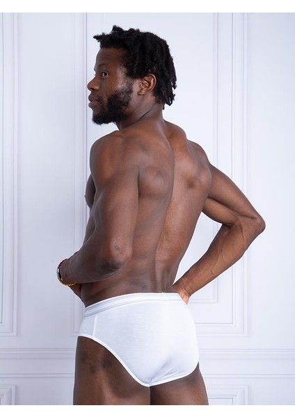 Tekli Micro-Modal Erkek Stretch Slip Külot 052-ERS Beyaz fiyatları