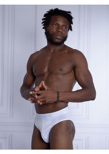 Erkek Slip Modal 2'li Paket 9322-BS Beyaz