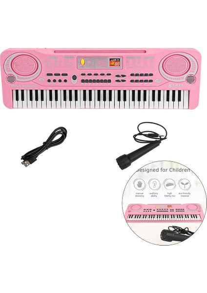 61 Tuşlar USB Klavye Müzikal Taşınabilir Çocuk Hediye 54X17CM (Yurt Dışından) fırsatları