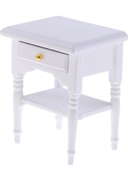 Avrupa /12 Dolls House Minyatürler Yatak Odası Oturma Odası Başucu Masa (Yurt Dışından)