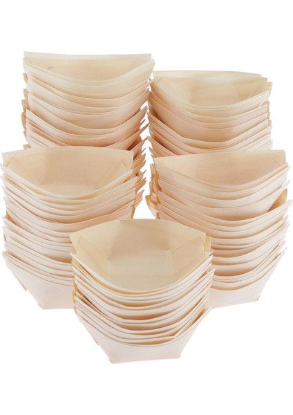 100PCS Ahşap Tepsisi Suşi Salata I Kase Takıı 60X50MM (Yurt Dışından) modelleri