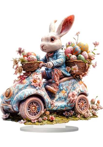 Paskalya Dekoru Su Geçirmez Heykelcik Karikatür 2d Üstü Süsleme (Yurt Dışından)