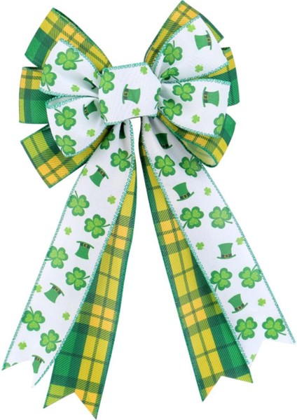 Shamrock Bowknot Partisi Malzemeleri Front Door St 's Day Çelenk (Yurt Dışından) indirimleri