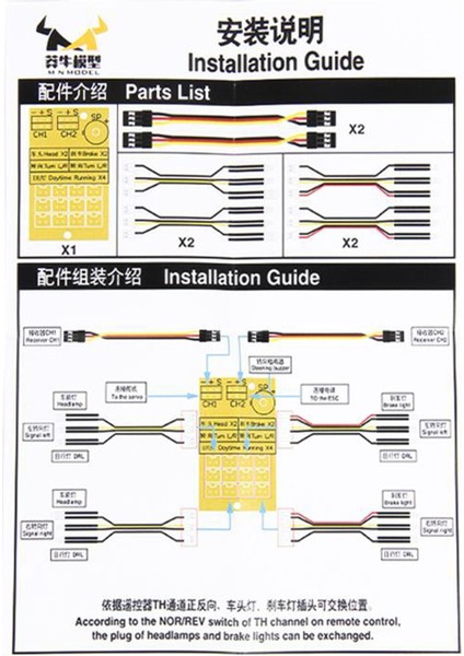 12 LED Işık 1/10 1/8 Rc Direksiyon Sistemi Dönüş Işığı Rc (Yurt Dışından)