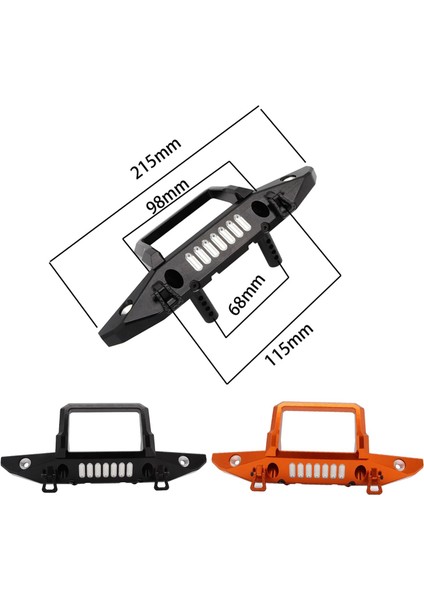 Eksenel Scx6 Için 215MM Ön Tampon Rc 1/6 Rc Araç Parçaları Değiştirme Aksesuar Altın (Yurt Dışından)