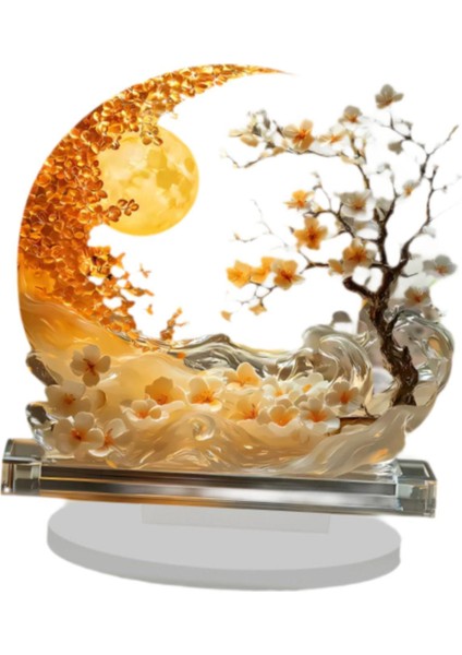 Masaüstü Akrilik Ay Dekorasyon Şenlikli Atmosfer Kavisli Ay Dekorasyonu (Yurt Dışından) fiyatları