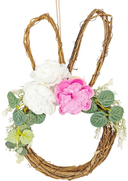 Paskalya Tavşanı Çelenk Hediye Asma Çelenk Çelenk Duvar Oturma Odası Penceresi (Yurt Dışından)