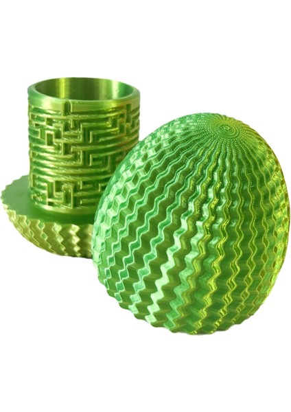 3D Puzzle Labirent Yumurta Oyuncak Parti Favorileri Goodie Çanta Dolgusu Sarı Yeşil (Yurt Dışından)