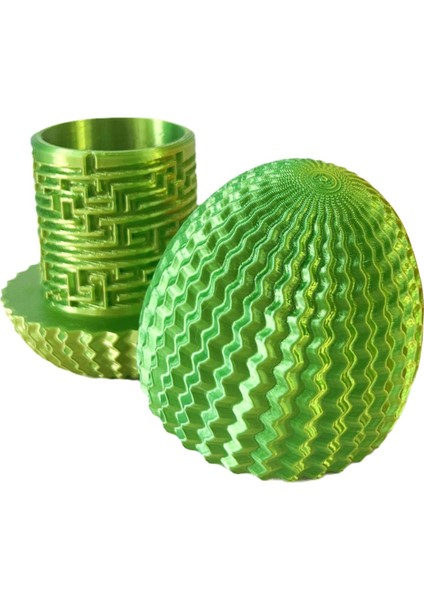 3D Puzzle Labirent Yumurta Oyuncak Parti Favorileri Goodie Çanta Dolgusu Sarı Yeşil (Yurt Dışından)