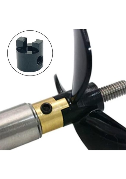 1 Adet Rc Speedboat Köpek Şaft Diy Metal Koltuk Değneği Konnektörü, Model Tekne Sürücüsü 3mm Siyah (Yurt Dışından)