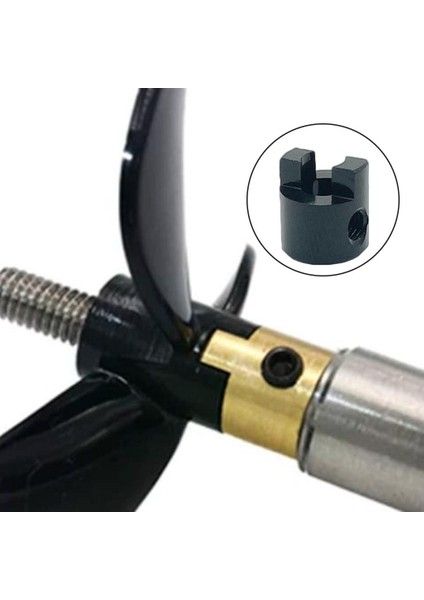 1 Adet Rc Speedboat Köpek Şaft Diy Metal Koltuk Değneği Konnektörü, Model Tekne Sürücüsü 3mm Siyah (Yurt Dışından)