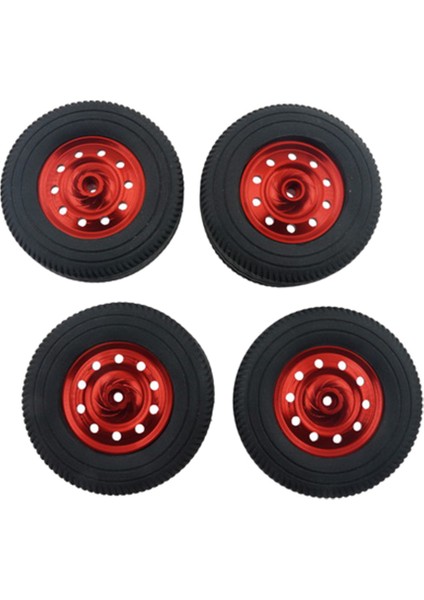 4pcs Lastik Rc 1/10 Off-Road Tırmanma Araba Kamyon Lastikleri Tekerlekler Wpl D12 Kırmızı Lastikler Için Jant (Yurt Dışından)