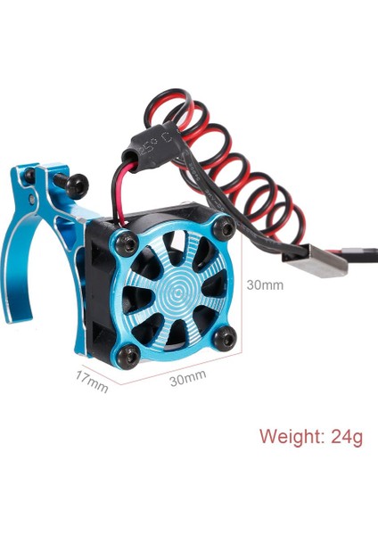 36MM Motor Alaşımlı Isı Lavabo Soğutma Radyatör Soğutma Fanı 1/8 1/10 Rc Araba Altın (Yurt Dışından)