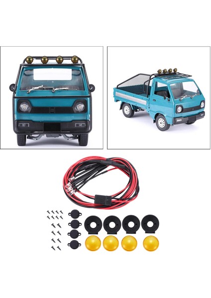 Metal Yükseltmeleri Çatı Işığı Pil Kutusu Wpl D12 Rc Kamyon Aksesuar Çatı Sarı Sarı (Yurt Dışından)