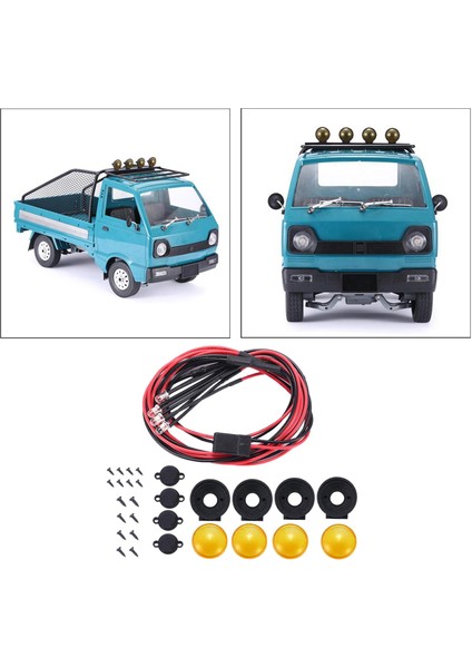 Metal Yükseltmeleri Çatı Işığı Pil Kutusu Wpl D12 Rc Kamyon Aksesuar Çatı Sarı Sarı (Yurt Dışından)