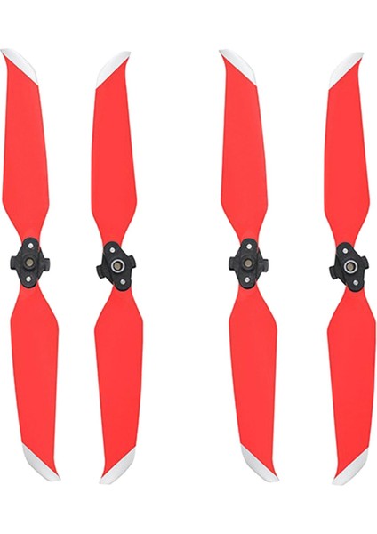 Pervane Düşük Gürültülü Sahne Yedek Parça Kiti Dji Mavic Air 2s Aksesuarları 2 Çift Kırmızı (Yurt Dışından)
