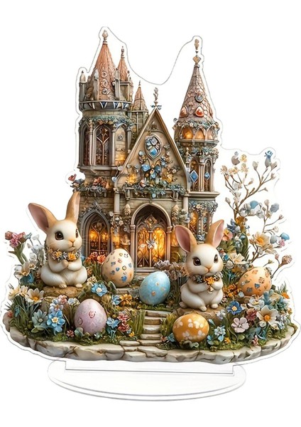 2d Paskalya Kalesi Tavşanı Heykeli Şömine Tezgahı Rafı Için Paskalya Dekoru (Yurt Dışından) fırsatları