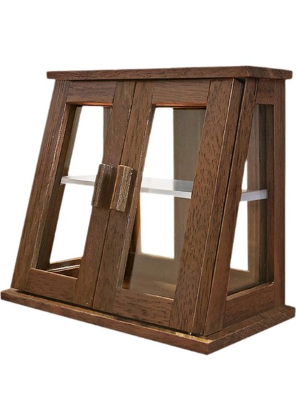 Dollhouse Bakery Dolabı 1:12 Ahşap Dollhouse Mobilya Mağaza Sahnesi Ceviz 2 Kapı (Yurt Dışından)