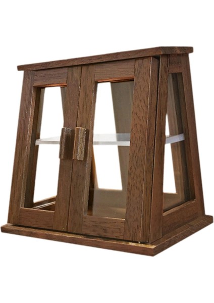 Dollhouse Bakery Dolabı 1:12 Ahşap Dollhouse Mobilya Mağaza Sahnesi Ceviz 2 Kapı (Yurt Dışından)