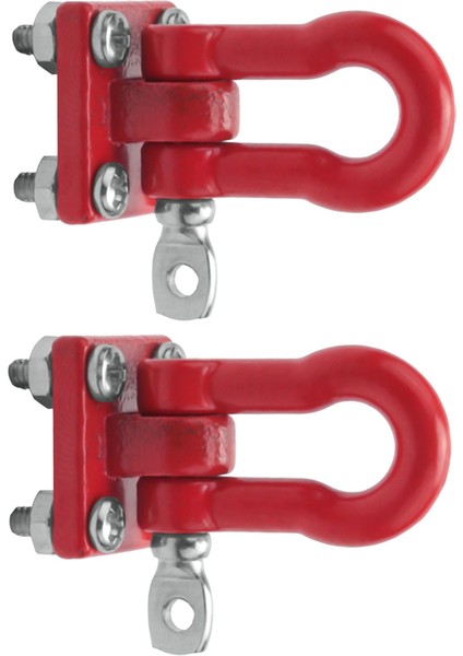 Metal Tırmanma Römork Çekme Kancası Tokası, Vinç Pranga Aksesuarı 1/10 Ölçekli Rc Paletli Kamyon D90 SCX10 Tırmanma Araba, Kırmızı (Yurt Dışından) fırsatları