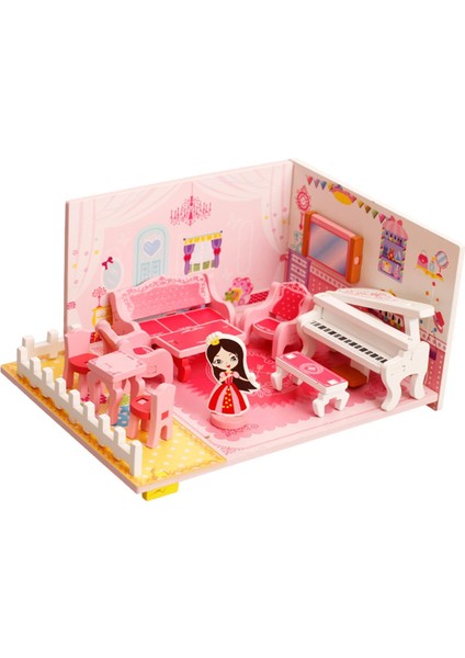 Dıy Minyatür Dollhouse Kit Craft Tiny House Oyuncak Çocuklar Için Şkinler Gençler (Yurt Dışından)