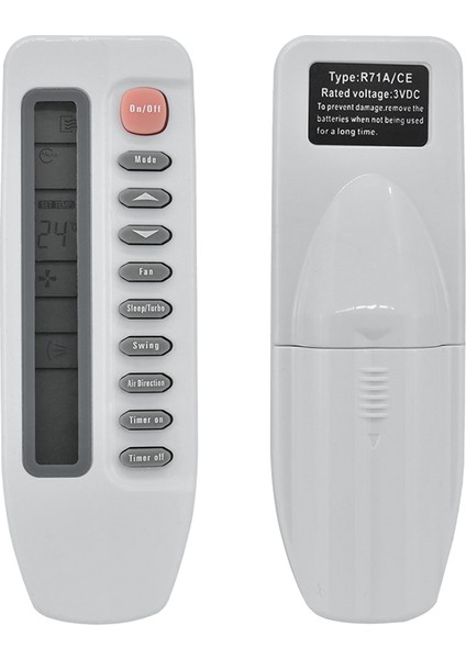 Midea R71A/E R71A/E R71A/CE Için Klima Uzaktan Kumandası (Yurt Dışından) modelleri