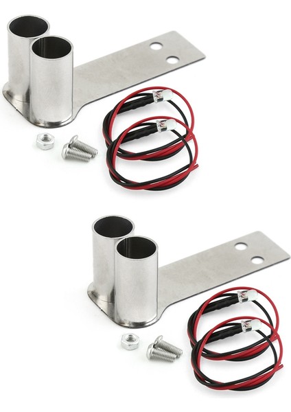 2 Adet Metal Egzoz Borusu Kuyruk Boğaz LED Işık ile 1/10 Drift Araba Redcat Hpı Tamiya TT01 Sakura D4 Hsp 94123, B (Yurt Dışından)