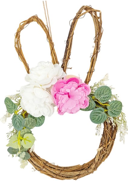 Paskalya Tavşan Çelenk Dekoratif Tavşan Çelenk Pencere Ön Kapı Kapalı (Yurt Dışından) indirimleri