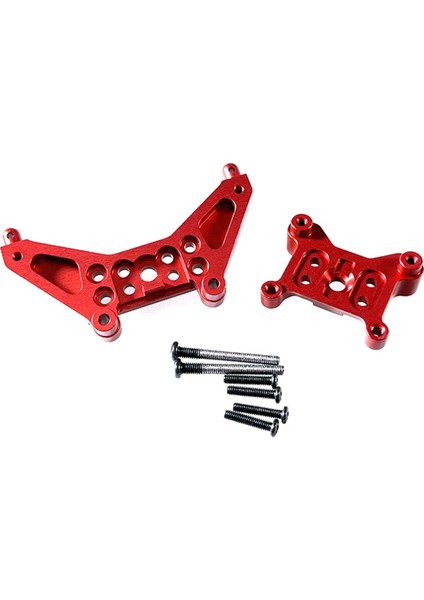 Mjx 1/14 14301 14302 Rc Araba Yedek Parçaları Kırmızı Için Ön ve Arka Metal Şok Dağı (Yurt Dışından)