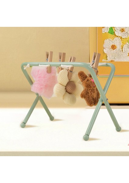 Dollhouse Giysileri Kurutma Raf Demir Model Sahne Dekorasyonu Için Clothpins ile (Yurt Dışından) indirimleri