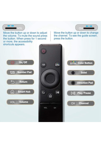 Samsung Tv Için Evrensel Uzaktan Kumanda Samsung Tv Için Yedek Samsung LCD LED QLED Hdtv 4 K 3D Tv Için Uzaktan Kumanda (Yurt Dışından) fırsatları