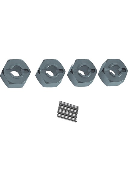 Adet Mjx 1/14 1/16 14210 14303 16207 16208 Uzaktan Kumanda Araba Aksesuarları 12MM Hex Konnektör Titanyum Renk (Yurt Dışından)