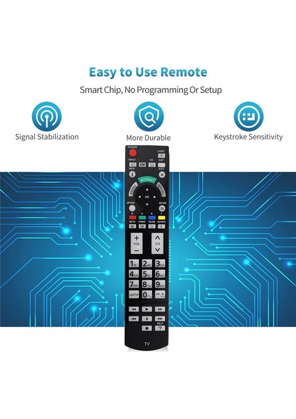 Panasonic Tv Için N2QAYB000703 Uzaktan Kumandayı Değiştirin TC-L42ET5 TC-P55VT50 TC-P50ST50 TC-L55ET5 TC-L55DT50 TC-L47ET5 TC-P55ST50 (Yurt Dışından) fiyatları