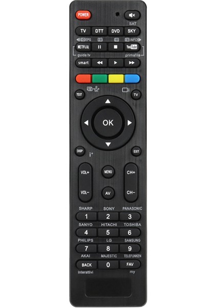 Tv Dtt DVD Sky Tek Tuşla Arama Otomatik Eşleştirme Için 4'ü 1 Arada Evrensel Uzaktan Kumanda (Yurt Dışından)