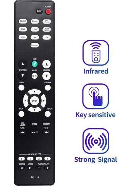 RC-1216 Denon Av Surround Alıcısı Için Uzaktan Kumandayı Değiştirin AVR-S530BT AVRS530BT AVR-S540BT AVRS540BT AVR-X550BT (Yurt Dışından)