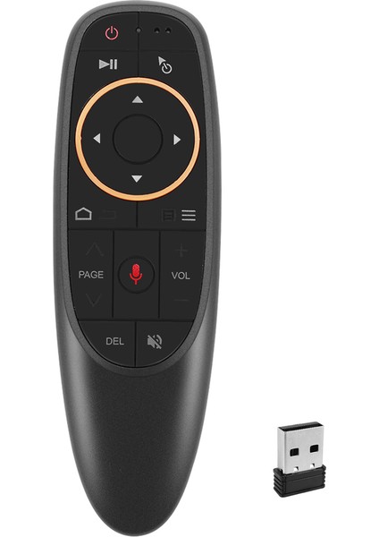 G10S Hava Fare Ses Uzaktan Kumanda 2.4g USB Alıcı Android Tv Kutusu Pc Gyro Algılama Mini Kablosuz Akıllı Uzaktan Kumanda (Yurt Dışından)